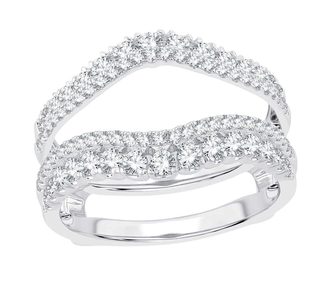 14K White Gold 1ct Lab Diamond Ring Guard Enhancer