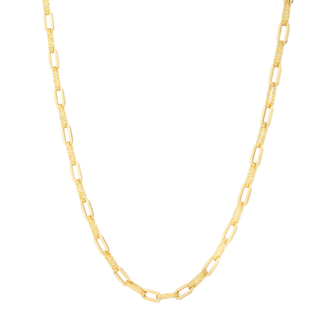 14K 4mm Diamanté Paperclip Necklace