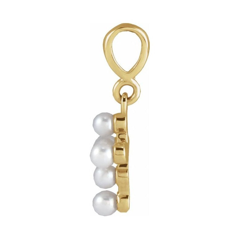 Pearl Youth Cross Necklace or Pendant