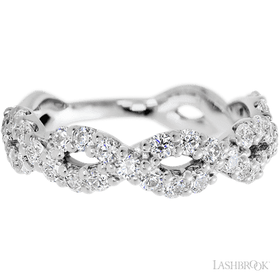 10K White Gold band with 36 Round Lab Grown Diamond having TCW-1.08