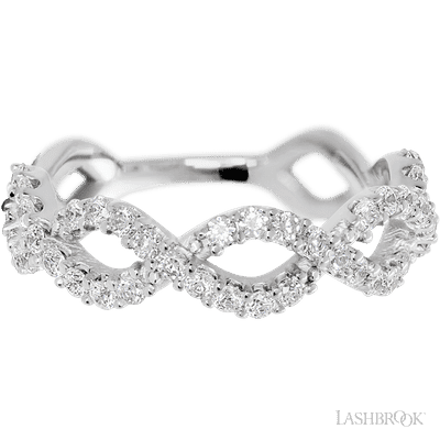 10K White Gold band with 46 Round Lab Grown Diamond having TCW-.69