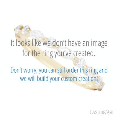 10K Yellow Gold band with 4 Round and 5 Marquise Lab Grown Diamond having TCW-.47
