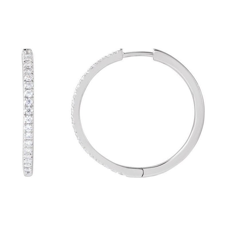Lab-Grown Diamond Hoop Earrings