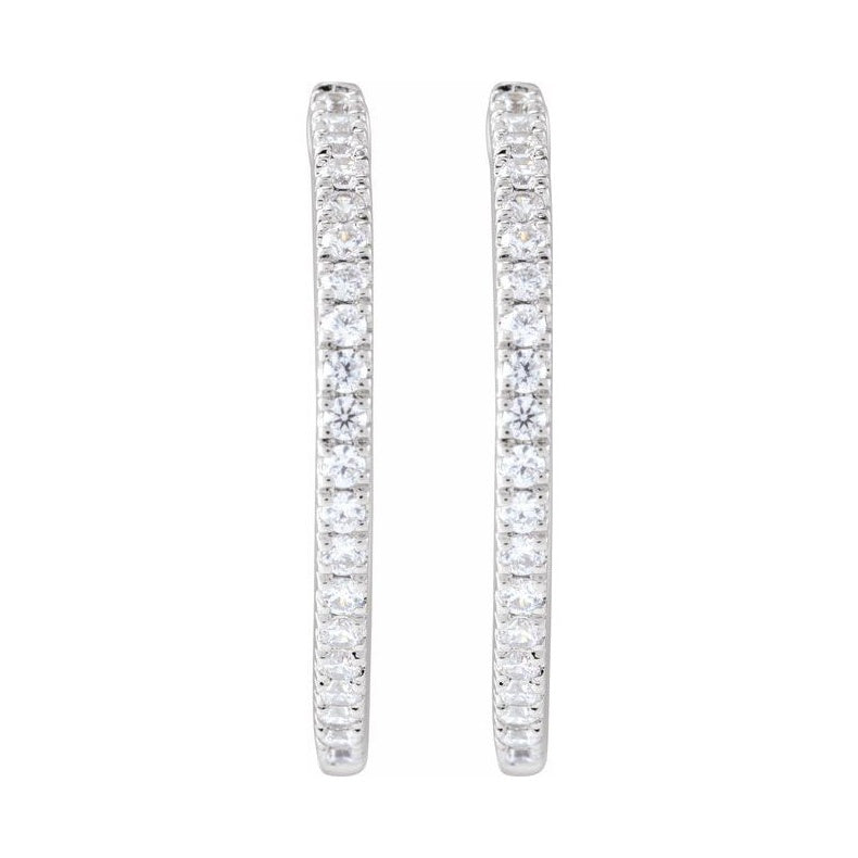 Lab-Grown Diamond Hoop Earrings