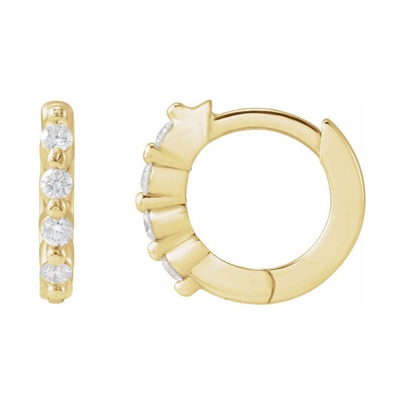 Accented Hinged Hoop Earrings