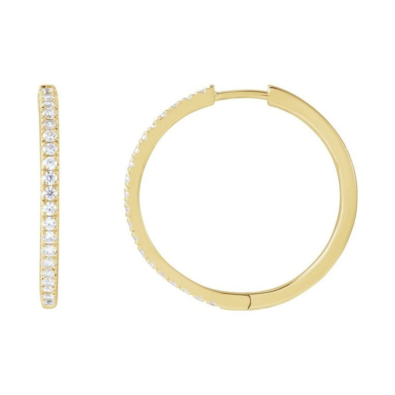 Lab-Grown Diamond Hoop Earrings