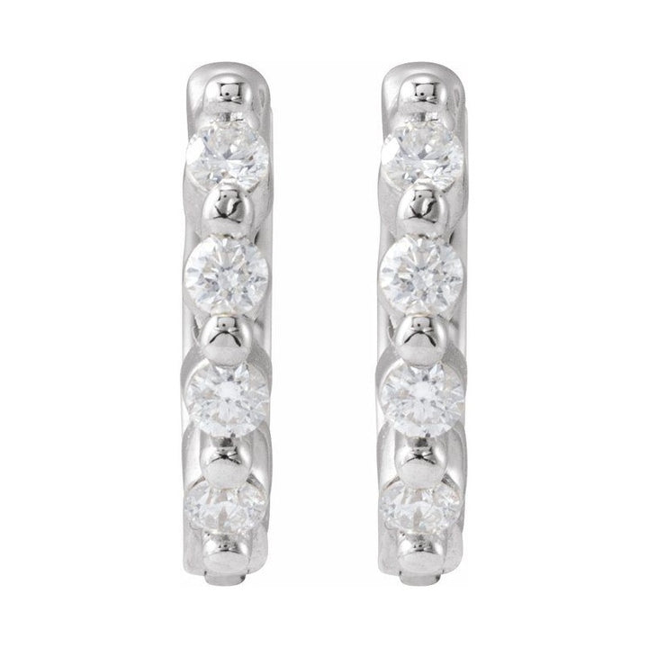 Accented Hinged Hoop Earrings