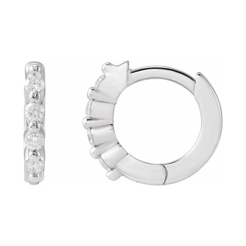 Accented Hinged Hoop Earrings