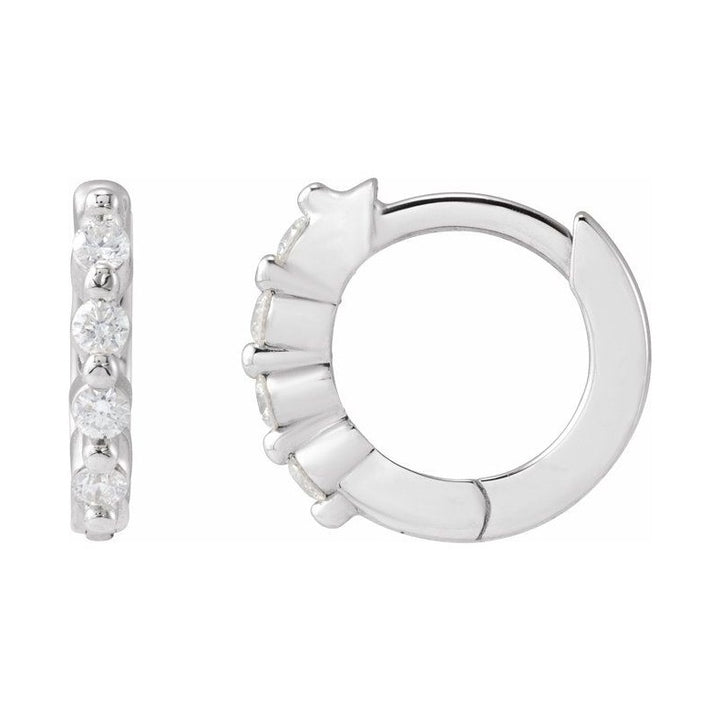 Accented Hinged Hoop Earrings