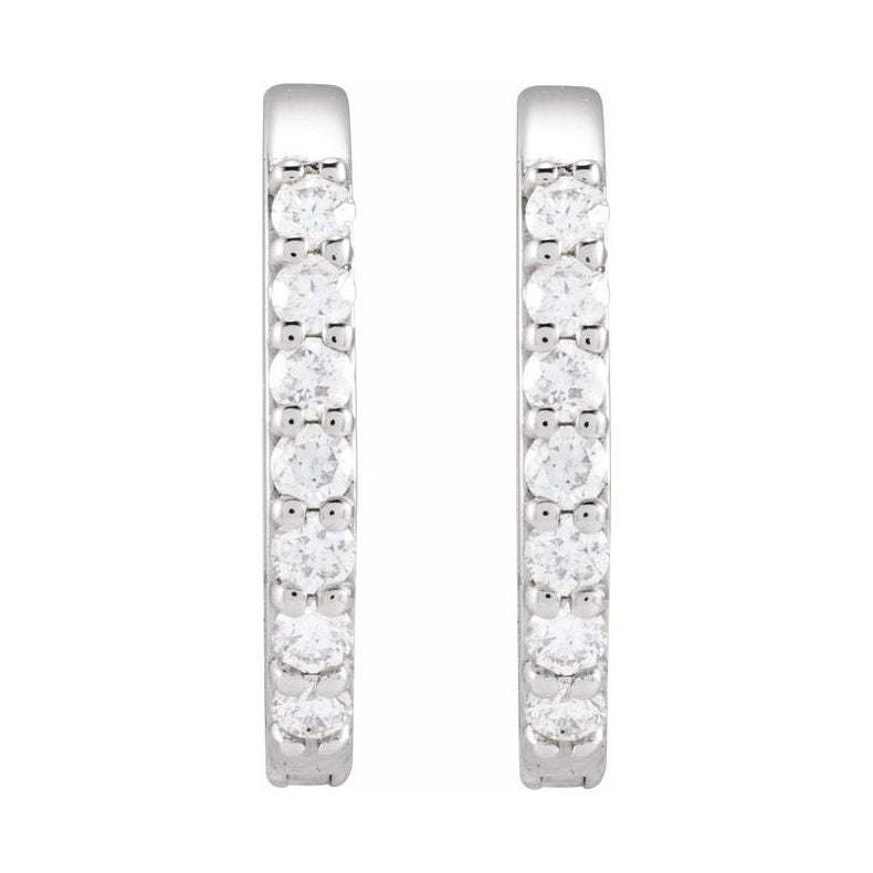 Accented Elongated Hoop Earring