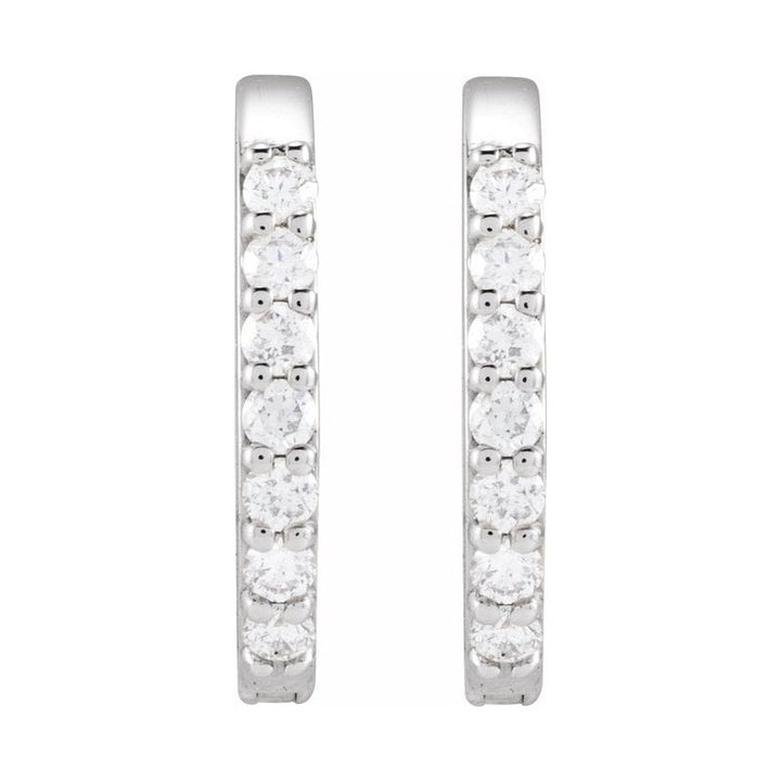 Accented Elongated Hoop Earring