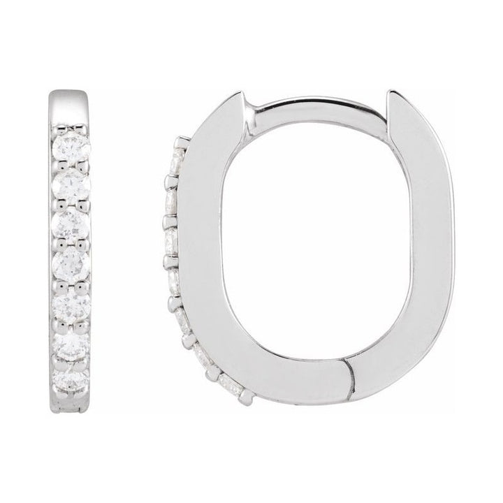 Accented Elongated Hoop Earring