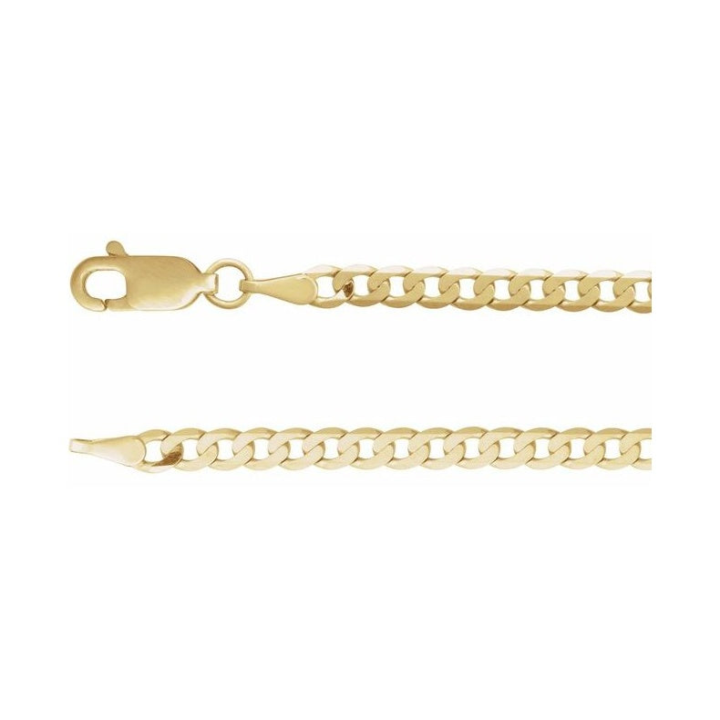 Bezel-Set Solitaire Curb Link Bracelet