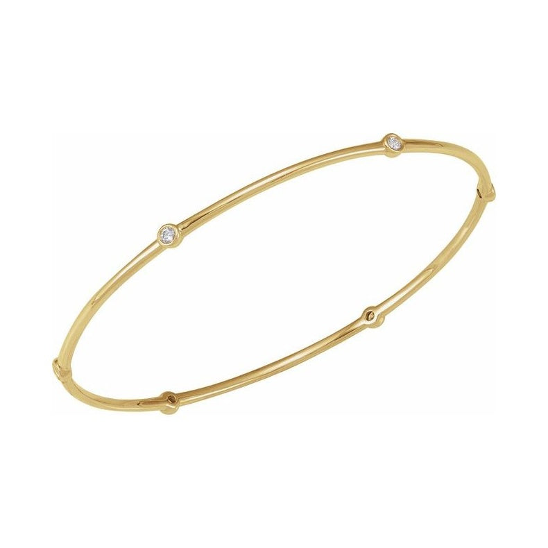 Bezel-Set Bangle Bracelet