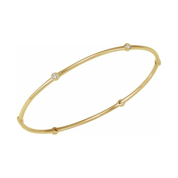 Bezel-Set Bangle Bracelet