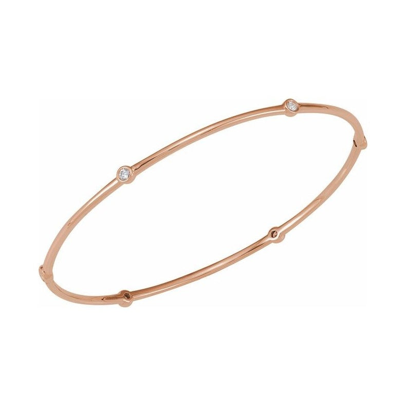 Bezel-Set Bangle Bracelet
