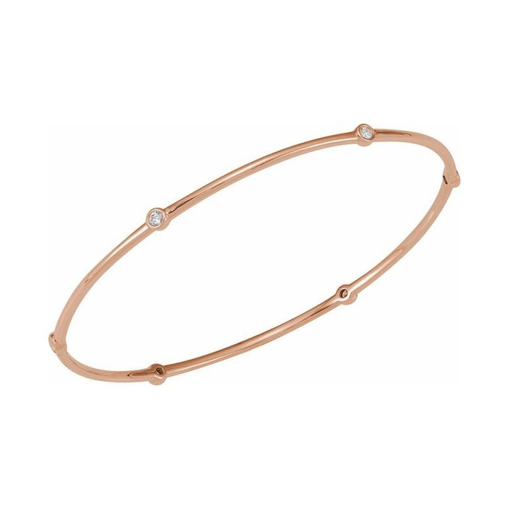 Bezel-Set Bangle Bracelet