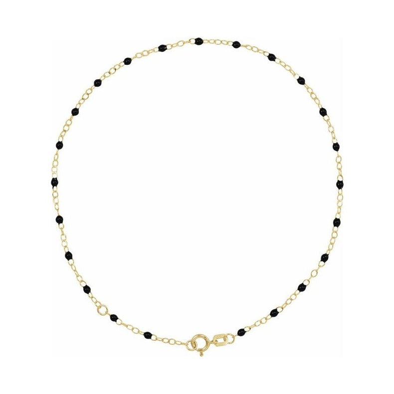 2 mm Enamel Bead Adjustable Chain