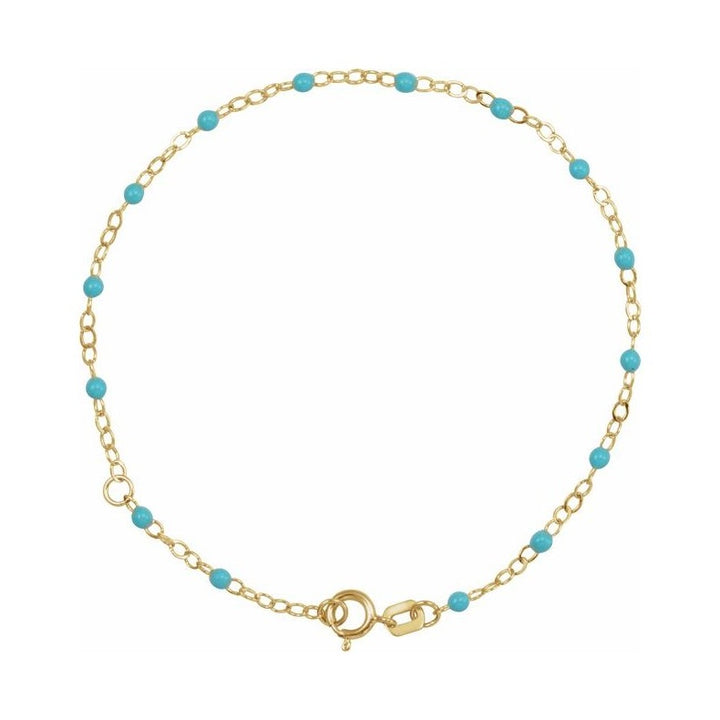 2 mm Enamel Bead Adjustable Chain