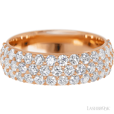 14K Rose Gold band with 46 Round Lab Grown Diamond having TCW-1.38