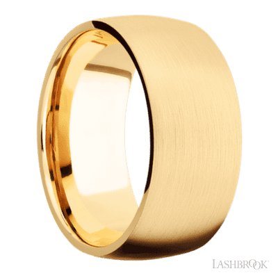 10 mm wide Domed 14K Yellow Gold band.