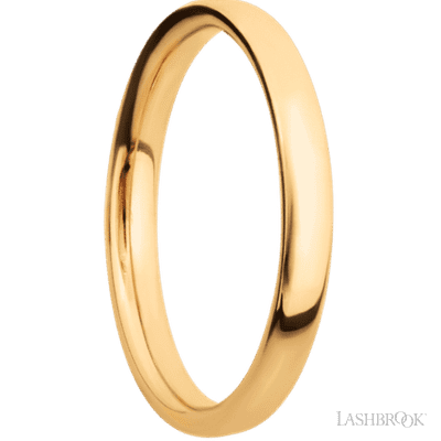3 mm wide Ultra Comfort (our most comfortable profile) 14K Yellow Gold band.