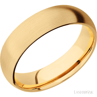 6 mm wide Domed 14K Yellow Gold band.