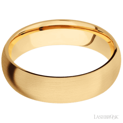 6 mm wide Domed 14K Yellow Gold band.