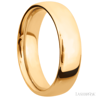 6 mm wide Ultra Comfort (our most comfortable profile) 14K Yellow Gold band.