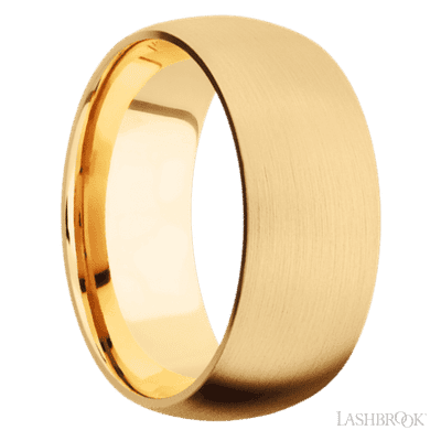 9 mm wide Domed 14K Yellow Gold band.
