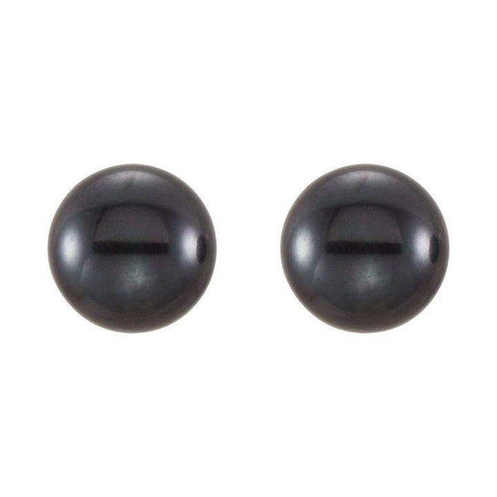 Button Pearl Stud Earrings