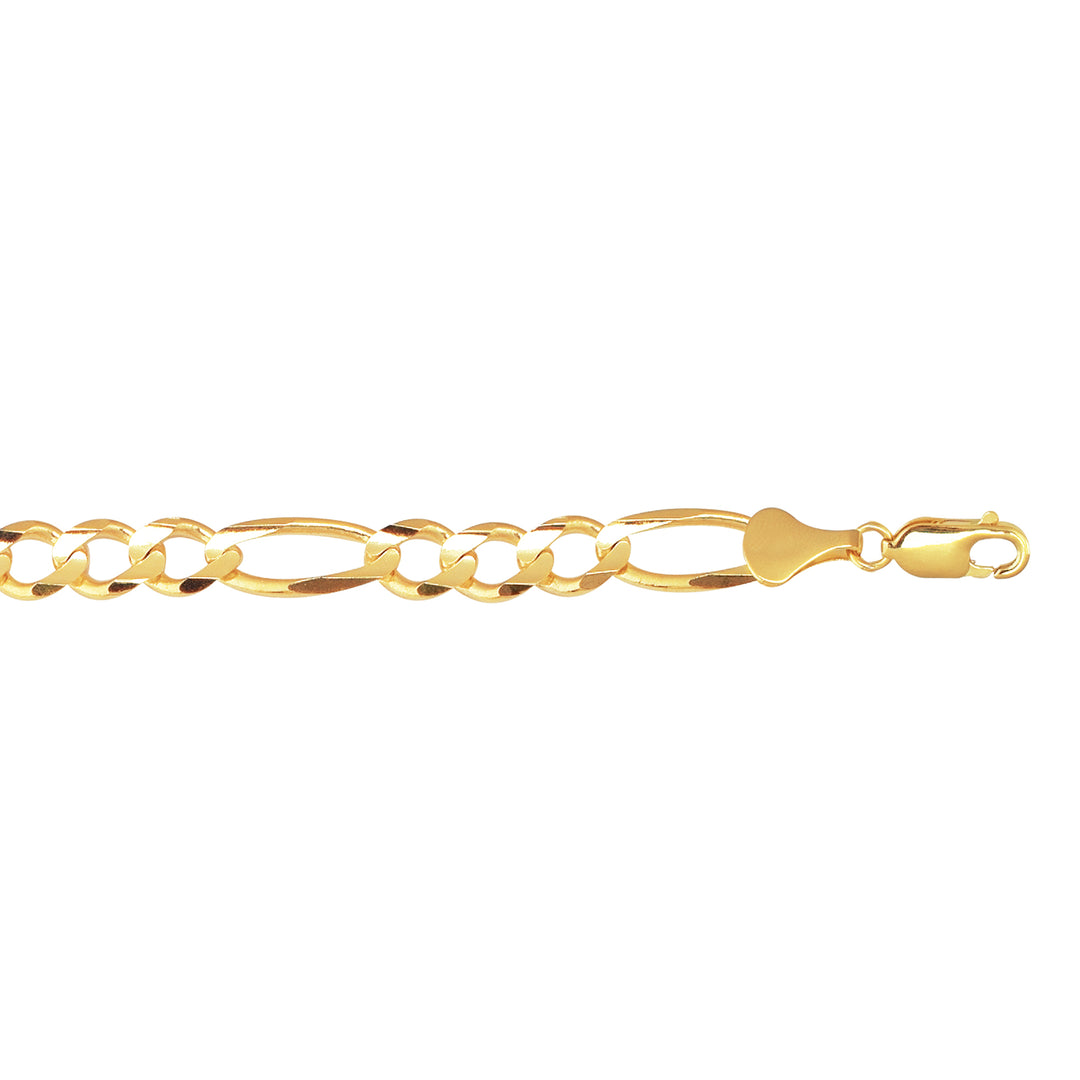 10K Gold 7.9mm Figaro Chain