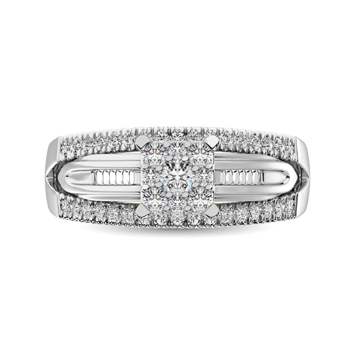 10K White Gold 1 Ct.Tw. Diamond Engagement Invisible Ring