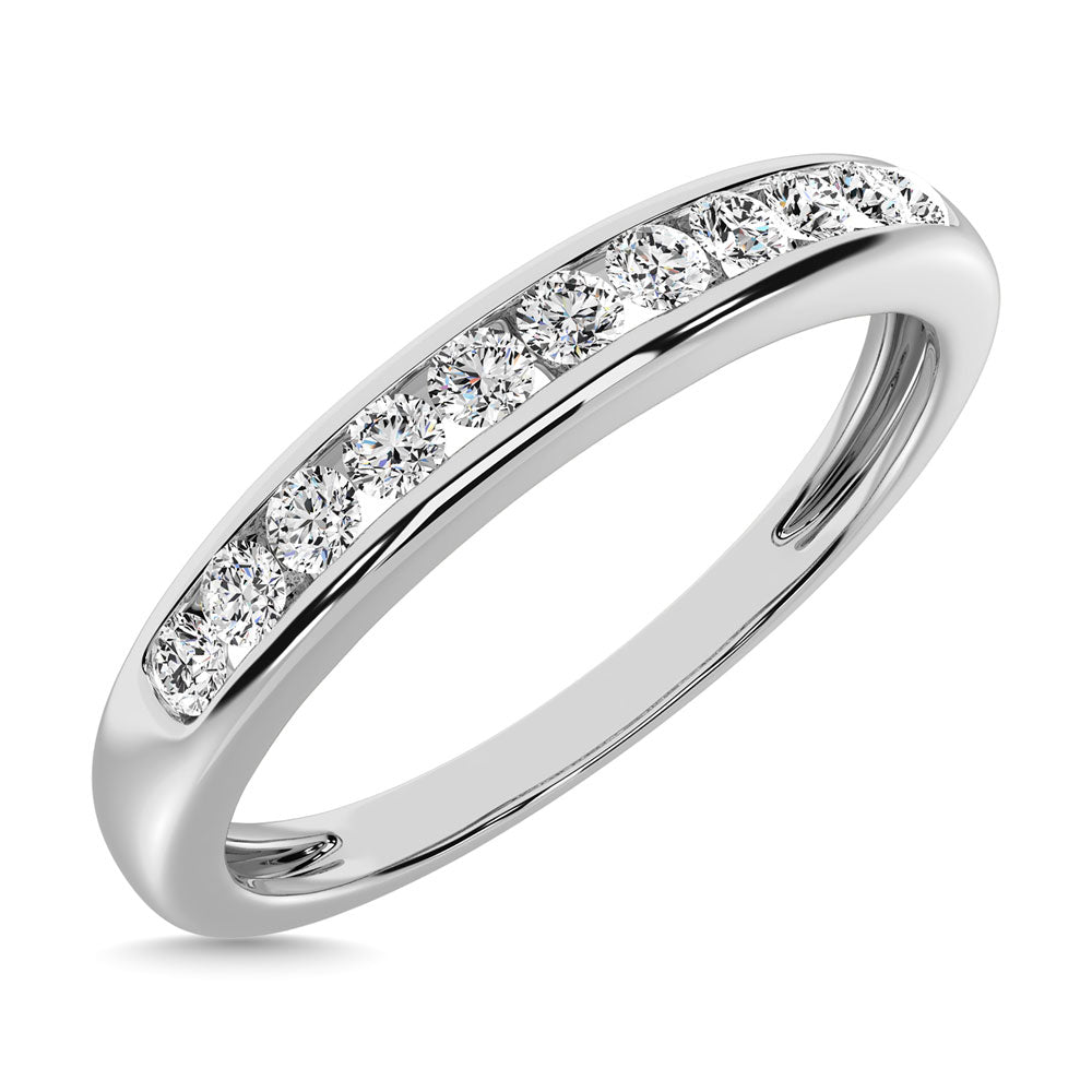 10K White Gold 1/4 Ct.Tw. Diamond Anniversary Band