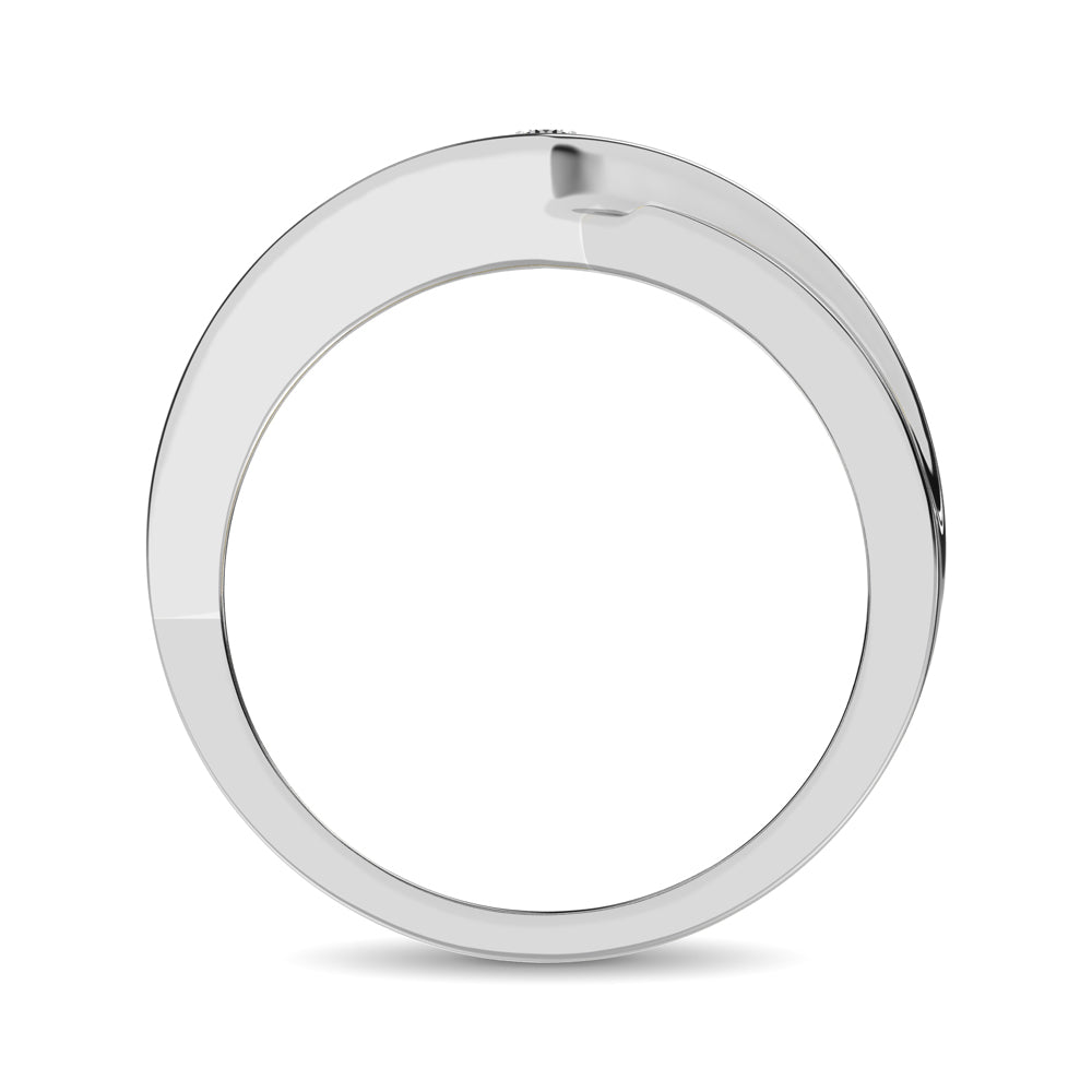 10K White Gold 1/4 Ct.Tw. Diamond Mens Band