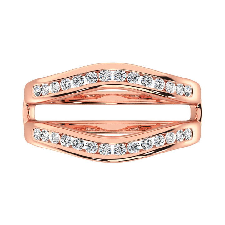 Diamond 1/4 Ct.Tw. Guard Ring in 10K Rose Gold