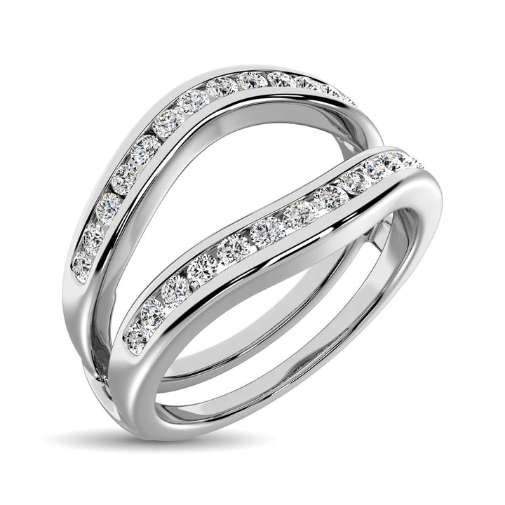 Diamond 1/3 Ct.Tw. Guard Ring in 10K White Gold