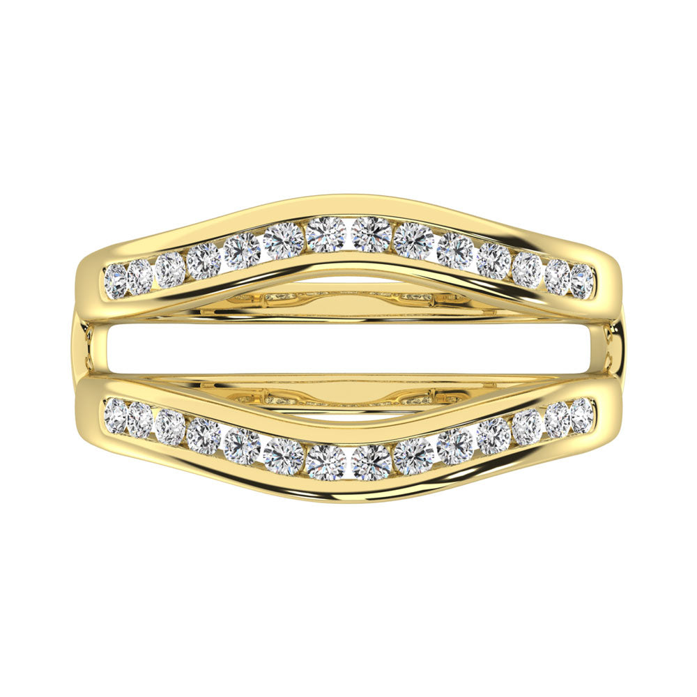 Diamond 1/3 Ct.Tw. Guard Ring in 10K Yellow Gold