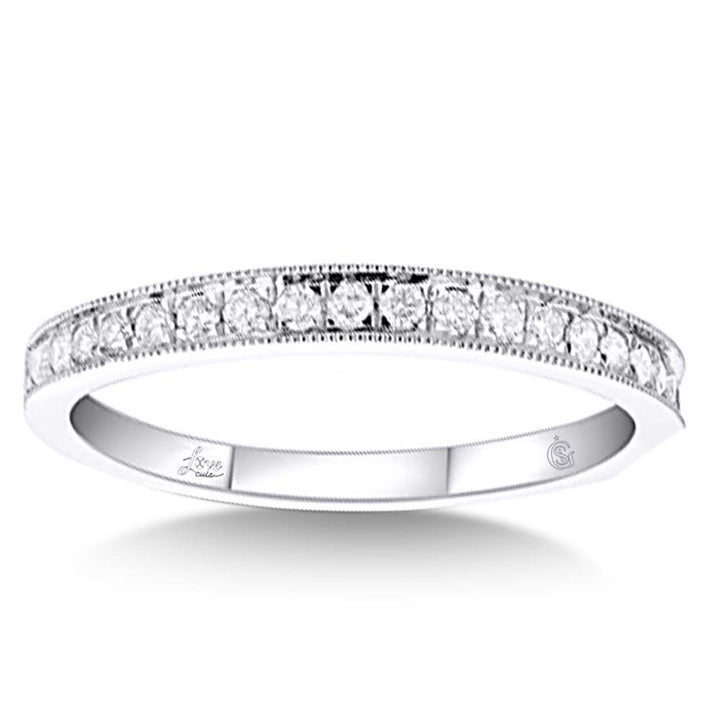 Lovecuts 14K White Gold 1 Ct.Tw. Diamond Bridal Invisible Ring