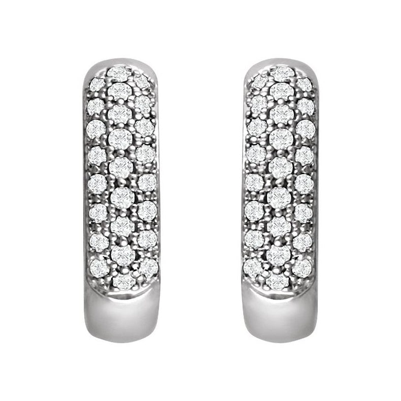 Pavé-Style Hoop Earrings