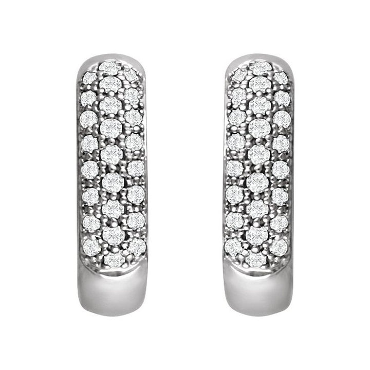 Pavé-Style Hoop Earrings