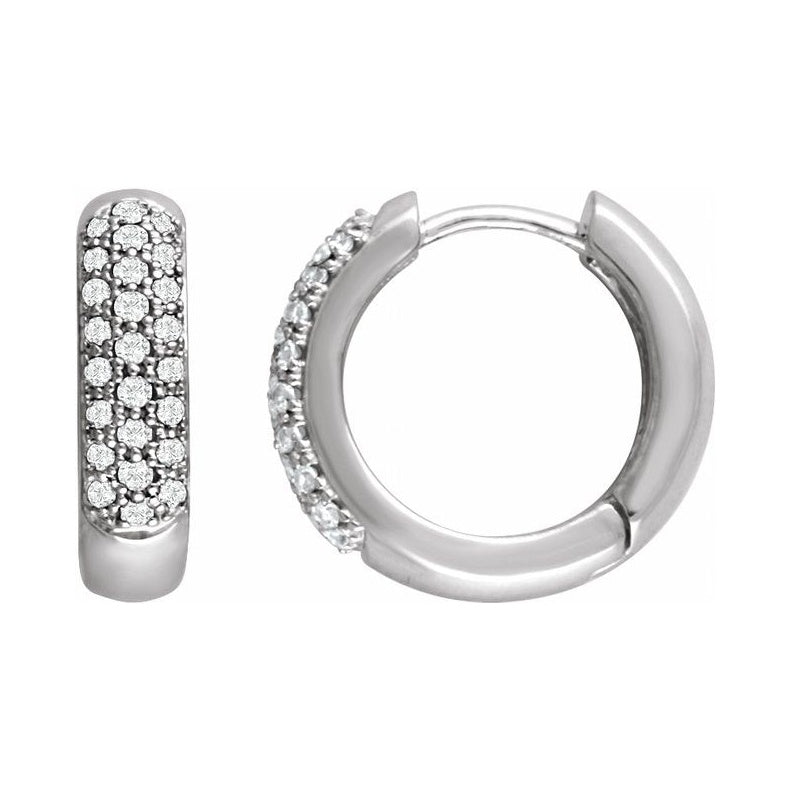 Pavé-Style Hoop Earrings