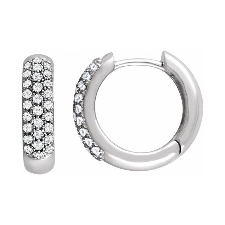 Pavé-Style Hoop Earrings