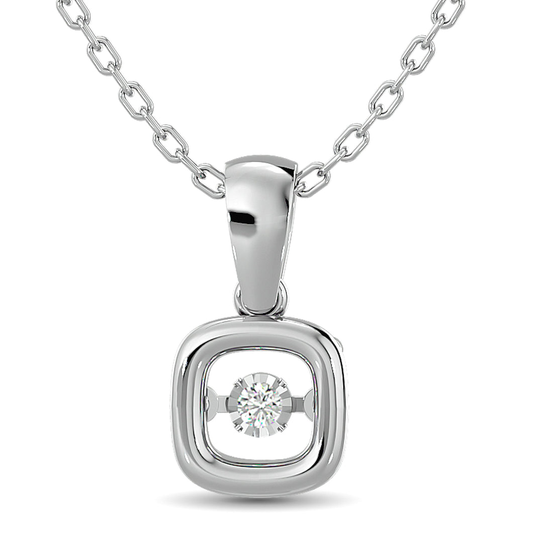 Diamond Shimmering Pendant 1/50 Ct.tw Round-cut in Sterling Silver
