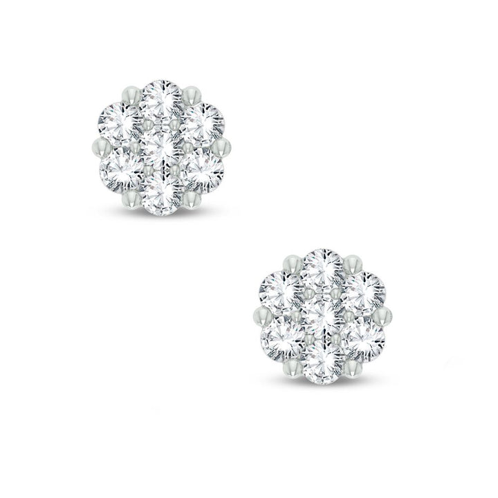 Chic 14k White Gold 0.50CT Lab Diamond Womens Earrings