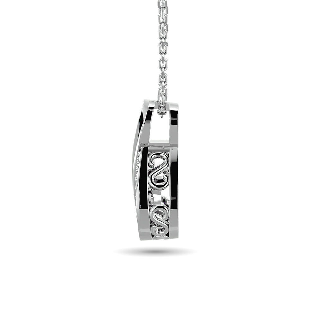 Diamond Shimmering Pendant 1/50 Ct.tw Round-cut in Sterling Silver