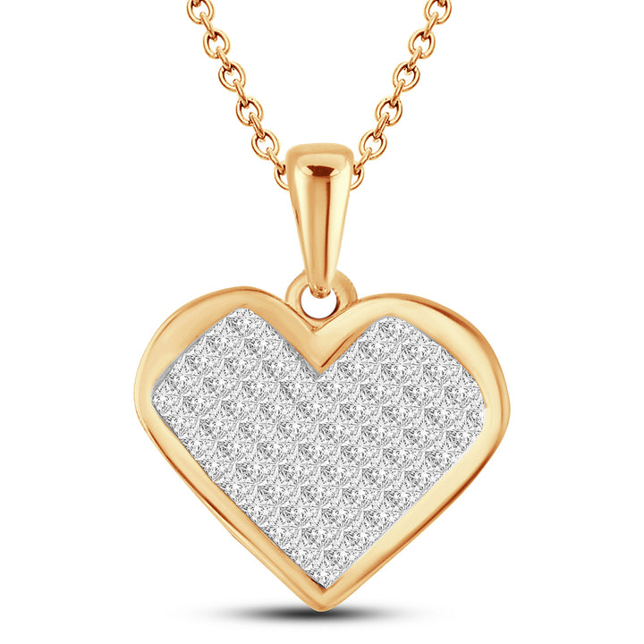 14K  1.00CT  Princes cut Dimaond Pendant