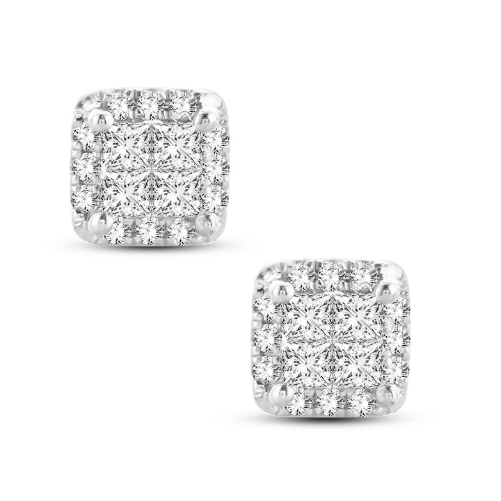 Brilliant 14k White Gold Lab Diamond Stud Earrings (0.25CT)