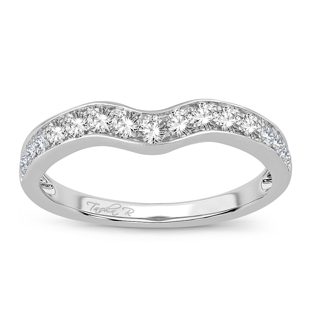 Sparkling 14k White Gold Lab Diamond Enhancer Ring Band