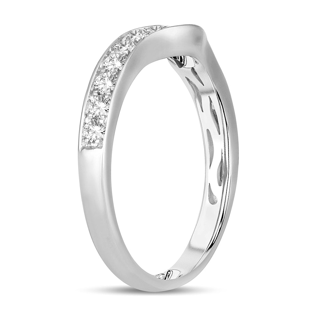 Sparkling 14k White Gold Lab Diamond Enhancer Ring Band